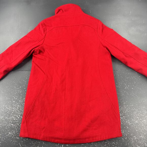 Pendleton Wool Jacket Womens Medium Red Cascade Campbell Glacier Stripe Lining - Picture 12 of 13